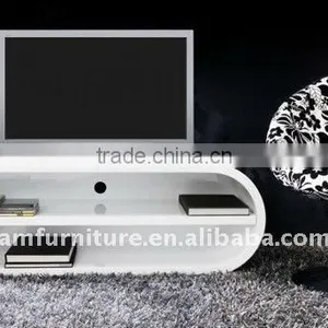 High Gloss White TV Stand thumbnail-1