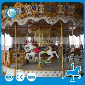 Theme Park Luxury Kiddie Amusement Carousel Horses Ride for Sale thumbnail-2