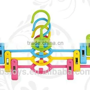 PP Multi Color Dresses Hanger With Clips , Clothes Hanger thumbnail-1