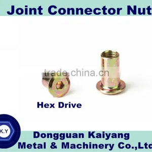 M6 M8 M10 Hex Socket Head Joint Connector Nut thumbnail-1