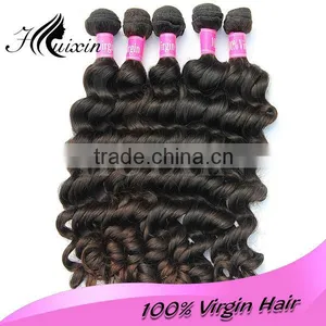 Wholesale Price Natural Machine Sew in Double Layers Remy and 7a Natural Wave Indian 100% Virgin Hair thumbnail-1