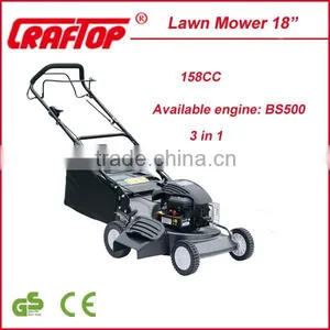 3 in 1 18 Inch Handle Push Taglia Erba Lawn Mower NTLM18BS500 thumbnail-1