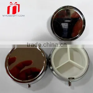 Metal Round Pill Box/pill Container/pill Case thumbnail-1