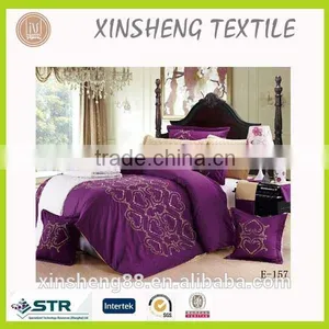 6-8PC/SETS Cheaper Microfiber Comforter With Embroidery Twin/Full/Queen/King Size Bedding Set thumbnail-1