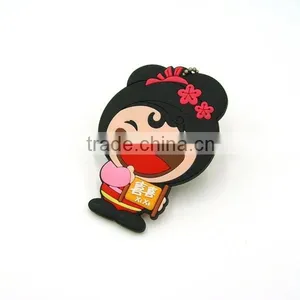 Custom Cute Girl Shaped Keychain Pvc Factory From China thumbnail-3