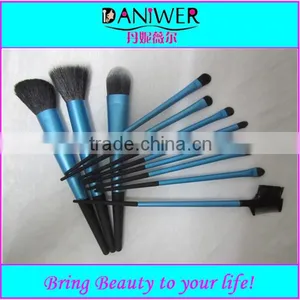 Wholesale 11pcs Long Blue Ferrule Cosmetic Makeup Brushes,Two Tone Makeup Brush Set thumbnail-1