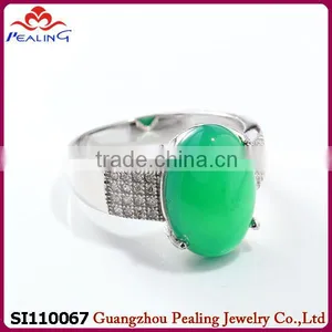 2014 Fashion Wholesale Chrysoprase Silver 925 New Model Ring thumbnail-1