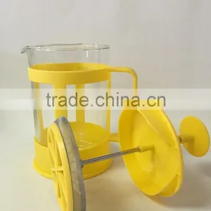 Plastic+glass French Press(yellow) thumbnail-3
