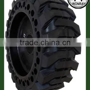 Top Quality 10-16.5 12-16.5 Solid Bobcat Skidsteer Tires With Rims thumbnail-6