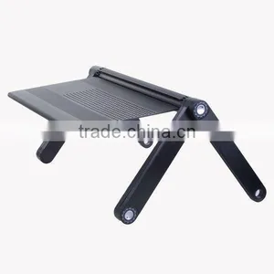 Adjustable Vented Portable Folding Aluminum Laptop Notebook PC Table Desk Tray thumbnail-1