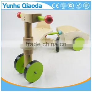 New Fashion Solid Wooden Kids Vehicle Ride on Toy Four-wheeler With Trailer thumbnail-1