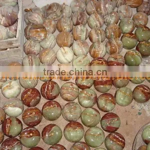 Factory Made Buy Cheap PURE Home Decoration ONYX APPLE WITH BRASS LEAF HANDICRAFTS thumbnail-2