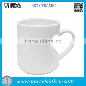 White Heart Shape 12 oz Ceramic Coffee Mug thumbnail-1