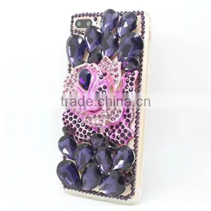 PC +TPU Phone Case Diamond Sticker Phone Hull Protective Back Cover for Iphone 7 7plus thumbnail-3