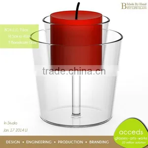 Promotion Stylish Handmade Pyrex Glass Candlesticks Wholesale thumbnail-4