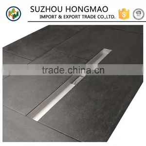 Hot Selling Bathroom Tile Insert Linear Stainless Steel Brass Floor Drain thumbnail-2