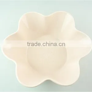 Stocklot Light Yellow Glaze Flower Shape Ceramic Bakeware thumbnail-1