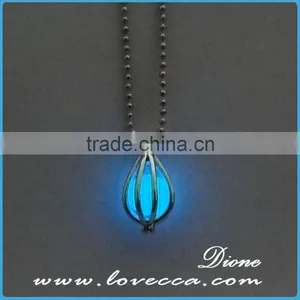 New Arrival Water Drop Glow in the Dark Luminous Necklace Locket Pendant Wholesale thumbnail-5