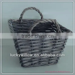 Wholesale Garden Decorative Small Wicker Antique Flowerpot thumbnail-1