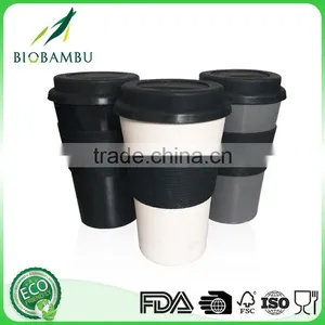 Best Design Eco-friendly Hot Selling Bamboo/rice Fiber Travel Coffee Cup thumbnail-2