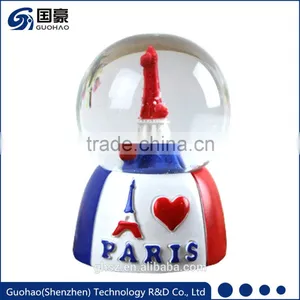 Tourist Attractions France Paris Eiffel Tower Snow Globe thumbnail-3