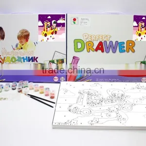 DIY Canvas Painting Frame for Kids Acrylic Paints thumbnail-1