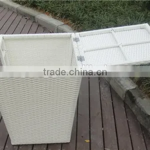 White Aluminum Outdoor Furniture Waterproof Rattan Storage Boxs thumbnail-4