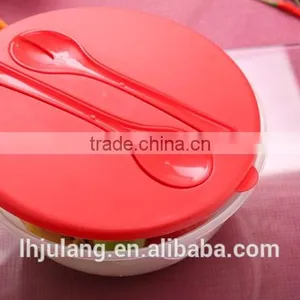 Plastic Transparent Salad Bowl /Wholesale Big Plastic Salad Bowl Set With Lid thumbnail-4