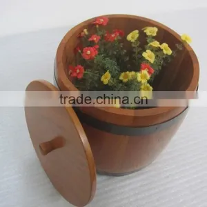 Handmade Small Decorative Wooden Coffee Barrel for Crafts thumbnail-1