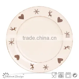 Brown Elk Plate Snowflake Design thumbnail-1
