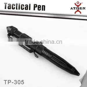 Tactical First Line Self Defense Writable Black Ink Pen With Pocket Clip thumbnail-2