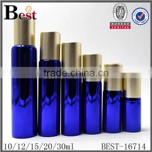 New Products Cost Price UV Light Blue 30ml Roll on Glass Bottle High Quality Fancy Tube Perfume Bottles Manufacture thumbnail-3
