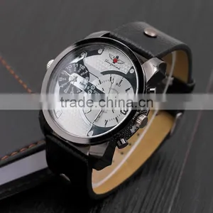 Wholesale Factory Price Two Dials Business Watch Classical High Quality Men's Quartz Watch thumbnail-1