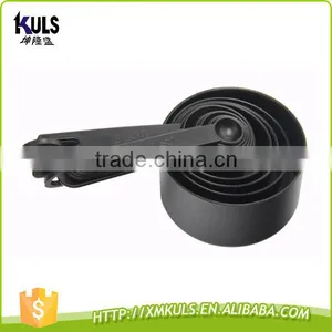 Whole Sale Black 10 Pcs Plastic Measuring Spoon Scoop Set thumbnail-2