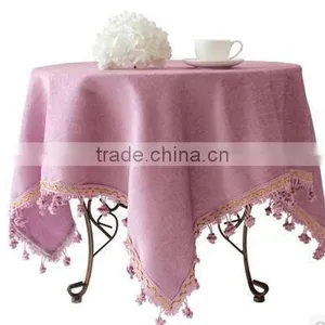 European High-grade Garden Style Cotton Round Tablecloth / Table Cloth Tablecloths Round Table thumbnail-3