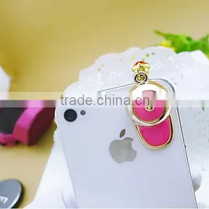 Hot Selling Baseball Hat Shape Phone Dustplug Wholesale Metal Pendant Charm Phone Accessories thumbnail-5