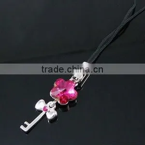 Fashion Key Mobile Charm, High Quality Crystal Mobile Accessories thumbnail-1
