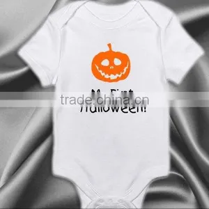 Halloween Children Cotton Orange Pumpkin Pattern Newborn Baby Unisex Bodysuit Romper thumbnail-4