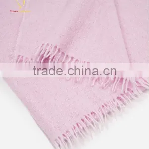Pure Color Cashmere Silk Scarf With Fringe thumbnail-3