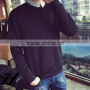 Men Blank Warehuse Space Cotton Simple Hoodies thumbnail-3