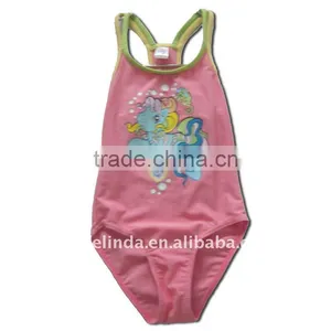 Colorful Lovely One Piece Sports Children Swimwear thumbnail-1