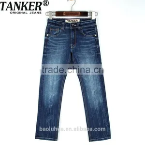 T1113K Comfortable Boys Kid Children Stretchasble Waist Band Medium Indigo Jeans thumbnail-1