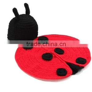 Custom Made Soft Hand Made Knitted Hat Newborn Baby Cute Crochet Beanie Hat With Braid thumbnail-5