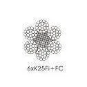 High Tensile FlattenedCompacted Wire Rope 6 x K25Fi Aircraft Cable thumbnail-1