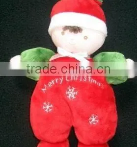 Plush Merry Christmas Doll With Red Cloth Apple Hat for Children thumbnail-1
