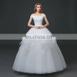 HS1632 2017 Sweetheart Beaded Lace Appliqued Princess Wedding Dresses Bridal Ball Gown thumbnail-1