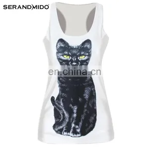 Loose Custom Crop Cheap Women Stringer Tank Top thumbnail-1