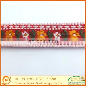 Colorful 1.5cm of Width Nice Embroidered Fashion Braid for Clothes thumbnail-2