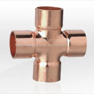 Copper Cross Tee (copper Fitting, HVAC/R Fittings, A/C Parts) thumbnail-1
