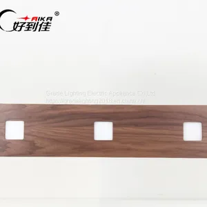 Modern Wood Pendant Lamps Rectangle Droplight for Indoor thumbnail-2